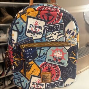 Dooney & Bourke Blue and Red Urban Backpack